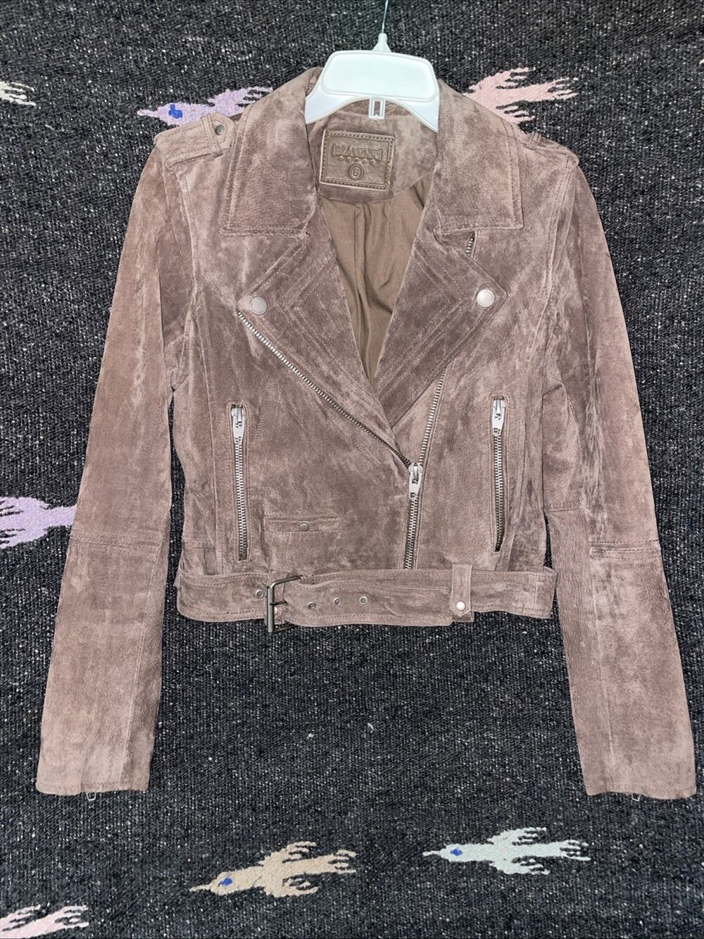 Blank NYC Suede Moto Jacket Size S $448
